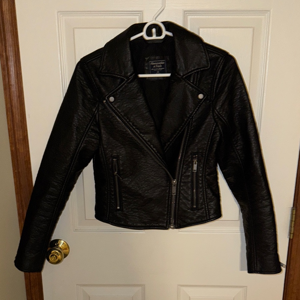 Abercrombie & Fitch Black Leather Jacket